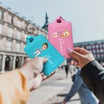 Personalised Cartoon Sports Girl PU Leather Luggage Tag with Name Travel Accessory Birthday Gift for Sports Lovers