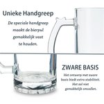 Gepersonaliseerd Gegraveerde Naam Voorschrift 490ml Glas Whisky Bier Mokken met Handvat Leisteen Onderzetters Verjaardagscadeau voor Vader Grootvader