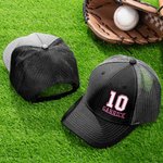 Personalised Multicolour Embroidered Name Number Mesh Baseball Cap with Adjustable Strap Birthday Team Gift for Sports Mom Lovers