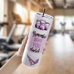 Henkilökohtainen vesivärikuntolaitteet Miksi aloitit 20oz Skinny Tumbler kannella olki motivoiva syntymäpäivälahja harjoitteluvalmentajalle Kuntosali 