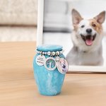 Gepersonaliseerde hartvleugel mini crematie-urn voor as met gegraveerde tekst als aandenken cadeau