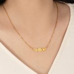 Collier personnalisé 1-8 fleurs de naissance Bijoux de famille Cadeau de fête des mères Cadeau d'anniversaire pour femmes