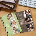 Personalised 3 Photos A5 Spiral Notebook with Text 60 Sheets Mother's Day Father's Day Anniversary Gift for Family Couple