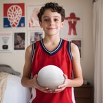 Personalized 3D Basketball 16 Color Changing Touch LED Night Light with Wooden Stand and Remote Kid Room Decor Birthday Gift for Boys Sports Lovers