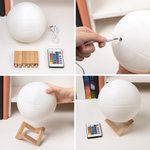 Personalized 3D Basketball 16 Color Changing Touch LED Night Light with Wooden Stand and Remote Kid Room Decor Birthday Gift for Boys Sports Lovers