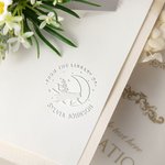 Personalised Moon and Stars Flower Pet Hand Held Book Embosser Stamp Set with Name and Quote Birthday Gift for Cat Dog Lover Book Lover