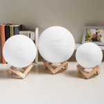 Personalized 3D Basketball 16 Color Changing Touch LED Night Light with Wooden Stand and Remote Kid Room Decor Birthday Gift for Boys Sports Lovers