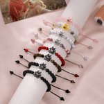 Personalized Adjustable Projection Dog Cat Photo Natural Stone Bracelet Birthday Anniversary Gift for Pet Lovers