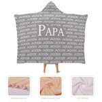 Personalisierte Mehrfarbige Weiche Kapuzendecke mit Namenswolke Geburtstag Weihnachten Geschenk für Oma Mutter Familie