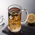 Personalisierter Lustiges-Rezept Bierkrug 470ml mit Namen Gravur Henkel Schiefer-Untersetzer Whisky Glas Oktoberfest Geburtstag Geschenk für Papa Opa