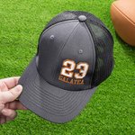 Personalised Multicolour Embroidered Name Number Mesh Baseball Cap with Adjustable Strap Birthday Team Gift for Sports Mom Lovers