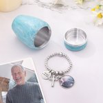 Gepersonaliseerde hartvleugel mini crematie-urn voor as met gegraveerde tekst als aandenken cadeau