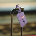 Personalised Cartoon Sports Girl PU Leather Luggage Tag with Name Travel Accessory Birthday Gift for Sports Lovers