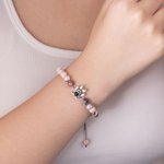 Personalized Adjustable Projection Dog Cat Photo Natural Stone Bracelet Birthday Anniversary Gift for Pet Lovers