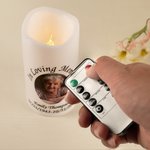 Personalized Portrait Photo Flameless LED Battery Operated Candle with Name and Date Sympathy Memorial Gift for Loss of Loved One