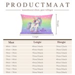 Gepersonaliseerde Fantasy Eenhoorn Sierkussenhoes met Naam Kamerdecoratie Verjaardag Cadeau voor Kinderen