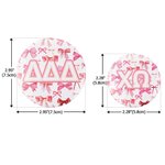 Personalised Coquette Bow Greek Letter Sorority Button Pin Badge Game Night Party Accessories Gift for Sister Friend | Callie × Affinity Licensing