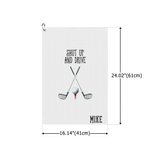 Personalised Waffle Quick Dry Name Golf Towel with Carabiner Golf Accessory Birthday Father's Day Valentine's Day Gift for Golf Players