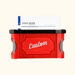 Personalized Cool Stash Box Style 3D Print Business Card Holder with Text Office Dest Accessory Business Christmas Gift for Men