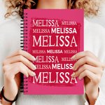 Personligt namnmoln i flera färger A5 spiralanteckningsbok med 120 linjerade sidor Födelsedagspresent till vänner familj