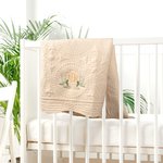 Personalisierte bestickt niedlich Salbei Stockente Monogramm 100% Baumwolle weiches Baby Steppdecke mit Monogramm Baby Dusche Geschenk für Neugeborene