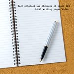 Personalisierte Aquarell Geburt Blume Kranz Name A5 Spirale Notebook mit 120 linierten Seiten und Text Geburtstag Geschenk für Frauen Mädchen