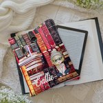 Gepersonaliseerde draagbare bibliotheek Retro cartoon karakter ontwerp knop boek hoes gewatteerde beschermer met naam terug naar school lezen cadeau v