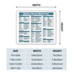 Personalized Excel Shortcut Key Design Non-slip Mouse Pad with Text Desk Accessories Office Gift for Coworker