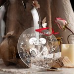 Personlig Til Death Do Us Part Kissing Skeletons Clear Acrylic Ornament med namn och år Gothic Home Decor Halloween Anniversary Gift for Couple
