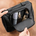 Bolsa de aseo impermeable con múltiples compartimentos para artículos de viaje esenciales Regalo de cumpleaños para bombero