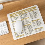 Personalized Excel Shortcut Key Design Non-slip Mouse Pad with Text Desk Accessories Office Gift for Coworker