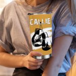 Gant de boxe multicolore personnalisé 20oz avec couvercle et paille Cadeau d'anniversaire pour les amoureux du sport et de la boxe