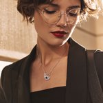 Personligt Love Lock Photo Locket-halsband med hjärtfödelsesten och nyckelberlock Smycken Födelsedags- och jubileumsgåva för kvinnor