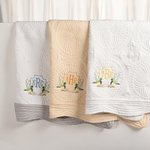 Personalisierte bestickt niedlich Salbei Stockente Monogramm 100% Baumwolle weiches Baby Steppdecke mit Monogramm Baby Dusche Geschenk für Neugeborene