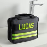 Bolsa de aseo impermeable con múltiples compartimentos para artículos de viaje esenciales Regalo de cumpleaños para bombero