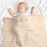 Personalisierte bestickt niedlich Salbei Stockente Monogramm 100% Baumwolle weiches Baby Steppdecke mit Monogramm Baby Dusche Geschenk für Neugeborene