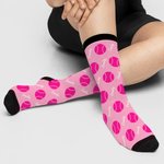 Personalized Multicolour Baseball Basketball Design Tube Socks with Name Birthday Game Day Gift for Sport Lovers