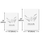 Personalized Holding Hands Painting with Name and Date Valentine's Day Anniversary Gift for Couple