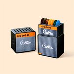 Personalisierter 3D-Druck Gitarre Plektrum Halter im Lautsprecher Design mit Namen Picks Display Geburtstag Geschenk für Gitarristen Musikliebhaber