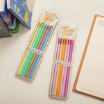 Personalisierte Packung von 6 Pastell bunte Bleistifte mit eingraviertem Namen Schule Versorgung zurück zu Schule Geschenk für Kinder