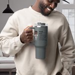 Personalizzato multicolore Cartoon Nome Definizione 40 oz Tumbler con testo e cannuccia Regalo di compleanno per amici di famiglia