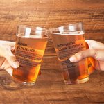 Personalized 16oz Funny Name Definition Beer Glass with Name Barware Oktoberfest Party Birthday Gift for Liquor Lover