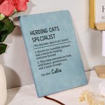 Personalized Funny Quote Definition Name A5 Leather Journal Notebook with 100 Lined Pages Birthday Office Gift for Writers Colleagues Friends