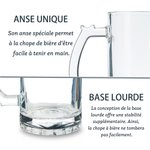 Verre à Bière Whisky Personnalisé avec Nom de l'Alcool et du 