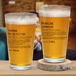 Personalized 16oz Funny Name Definition Beer Glass with Name Barware Oktoberfest Party Birthday Gift for Liquor Lover
