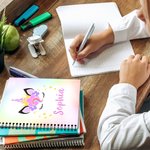 Personlig Fantasy Unicorn Star Name A5 spiralbok med 120 linjerte sider Bursdagsgave til familie og venner