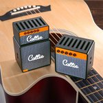 Personalisierter 3D-Druck Gitarre Plektrum Halter im Lautsprecher Design mit Namen Picks Display Geburtstag Geschenk für Gitarristen Musikliebhaber