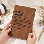 Personalized Funny Quote Definition Name A5 Leather Journal Notebook with 100 Lined Pages Birthday Office Gift for Writers Colleagues Friends