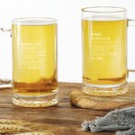 Personalisierte eingraviert lustiges Zitat Definition Name 16oz Glas Bierkrug mit Griff Geburtstag Party Geschenk für Männer Freunde Schnapsliebhaber
