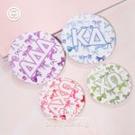 Personalised Coquette Bow Greek Letter Sorority Button Pin Badge Game Night Party Accessories Gift for Sister Friend | Callie × Affinity Licensing